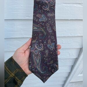 Paisley Patterned Purple Classic Tie